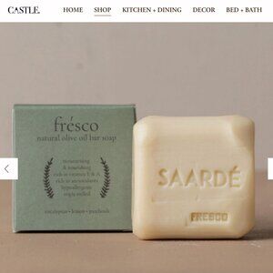 CASTLE. x Saardé Olive Oil Soap – Frésco Scent | Eucalyptus, Lemon & Patchouli